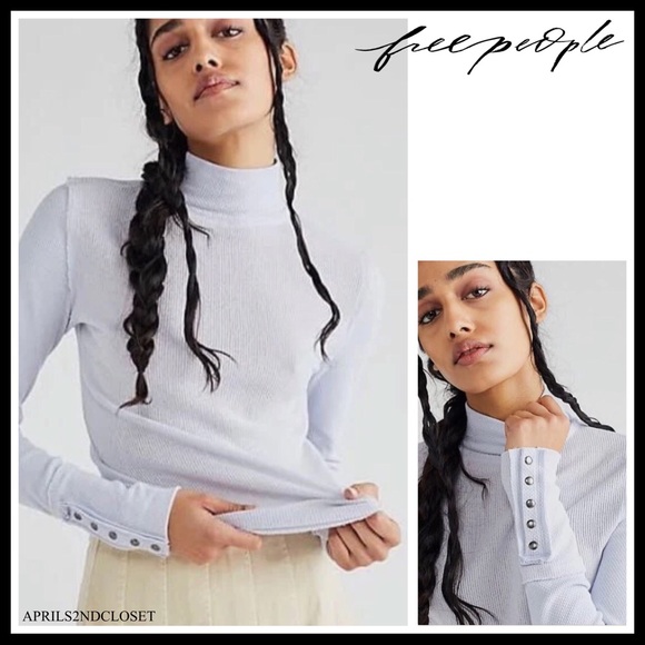FREE PEOPLE BOHO TOP CUFFED KNIT LONG SLEEVES THERMAL KNIT PULLOVER A3C - Picture 14 of 14